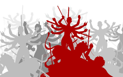 Maa Durga comes to kill Demon Corona